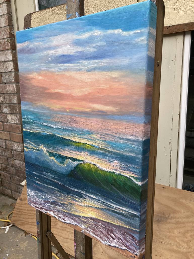 Original Impressionism Seascape Painting by Kenneth Halvorsen