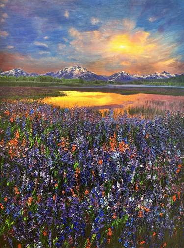 Original Impressionism Landscape Painting by Kenneth Halvorsen