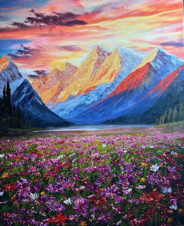 Original Impressionism Landscape Painting by Kenneth Halvorsen