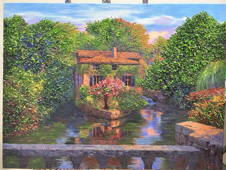 Original Impressionism Landscape Painting by Kenneth Halvorsen