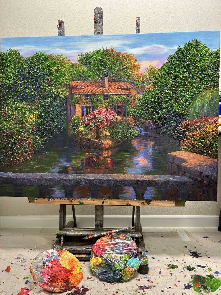 Original Impressionism Landscape Painting by Kenneth Halvorsen