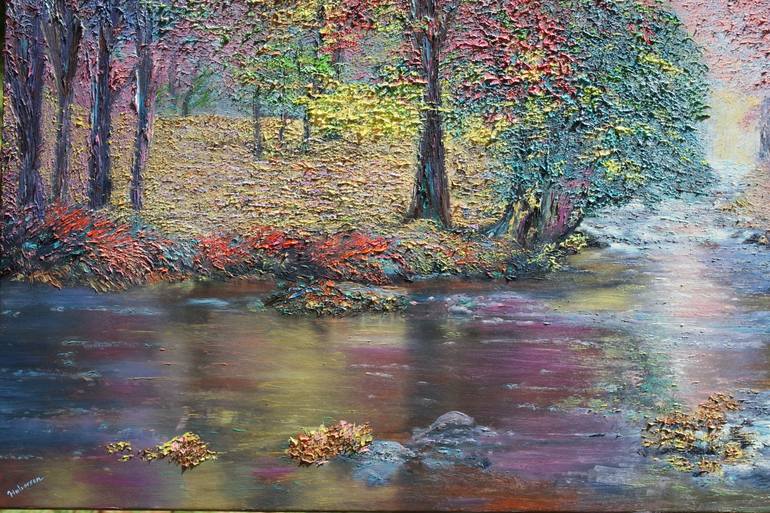 Original Impressionism Botanic Painting by Kenneth Halvorsen