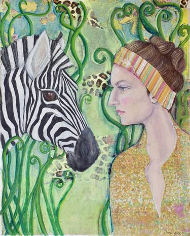 Original Figurative Animal Collage by Jana McCullough