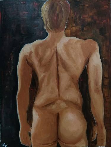 Original Art Deco Nude Paintings by S A