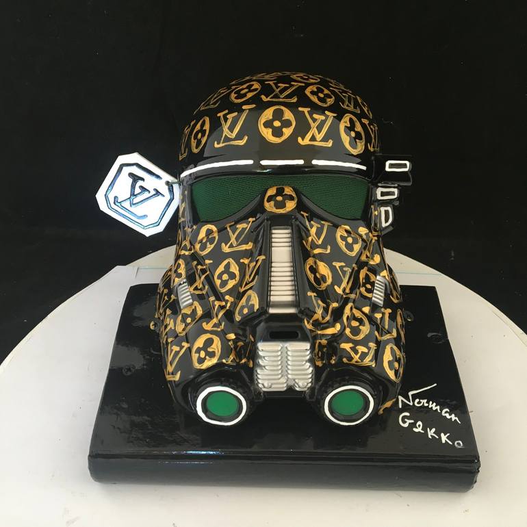Original Cinema Sculpture by Norman Gekko | Contemporary Art on Plastic | Louis Vuitton CLONE TROOPER Gold
