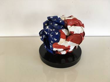 Crushed American flag thumb
