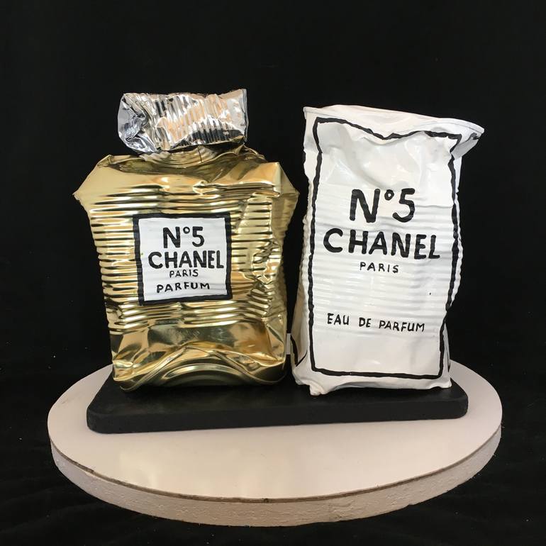 All Fucked up Chanel N.5 with box Sculpture by Norman Gekko
