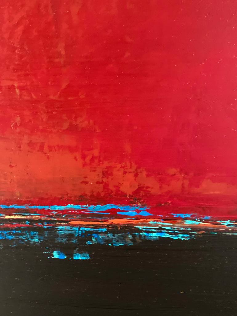 Original Abstract Seascape Painting by Brigitte Dravet