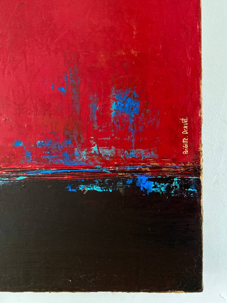 Original Abstract Seascape Painting by Brigitte Dravet