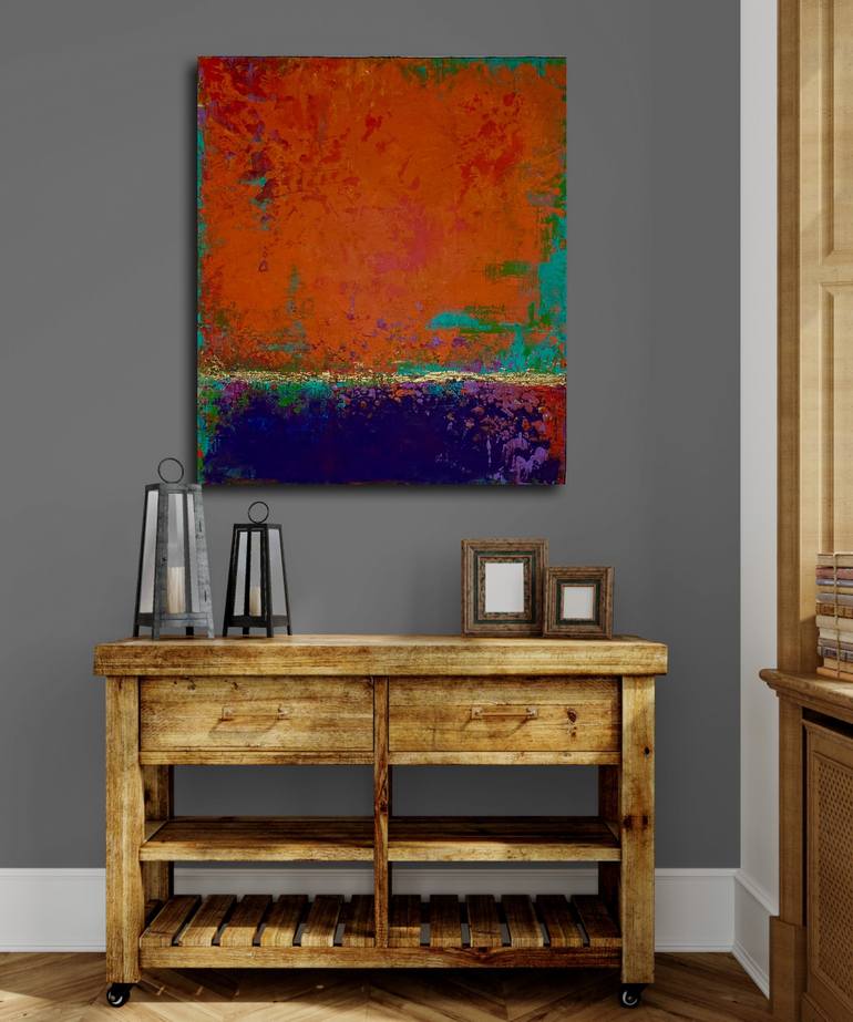 Original Abstract Expressionism Abstract Painting by Brigitte Dravet