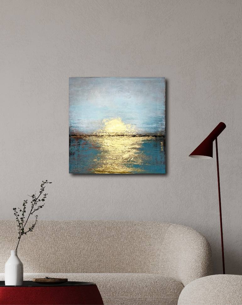 Original Minimalism Seascape Painting by Brigitte Dravet