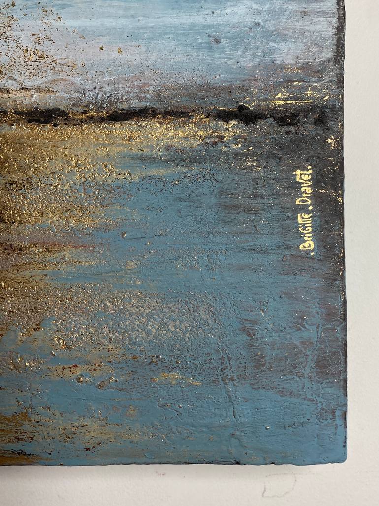 Original Minimalism Seascape Painting by Brigitte Dravet