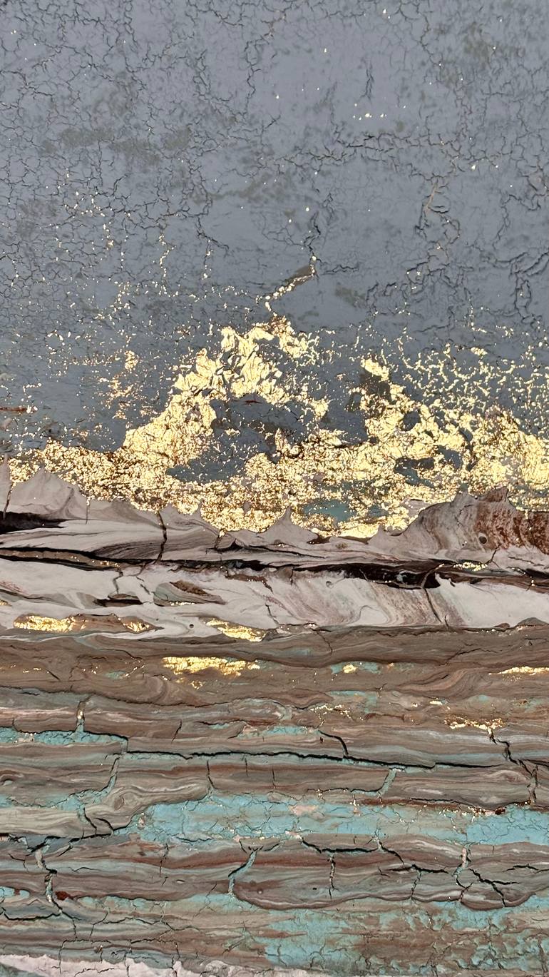 Original Expressionism Beach Painting by Brigitte Dravet