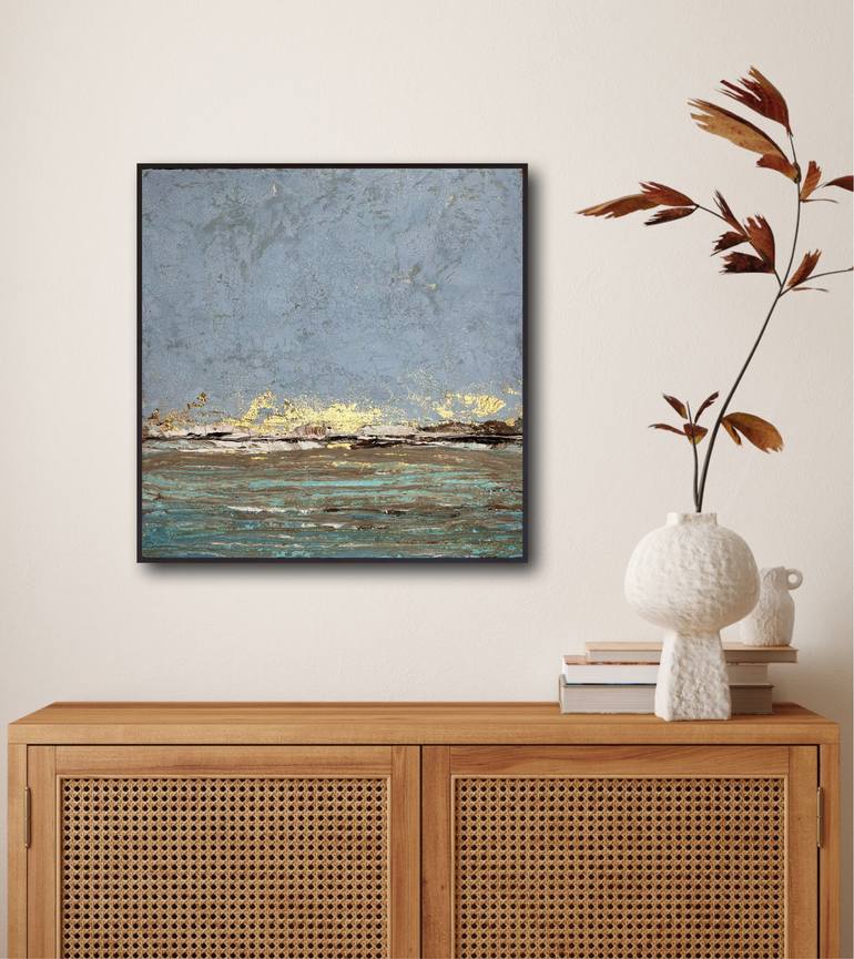 Original Expressionism Beach Painting by Brigitte Dravet