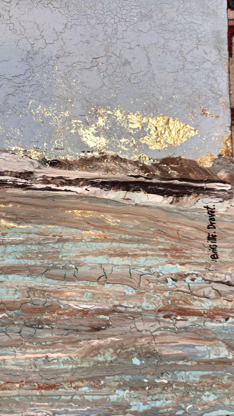 Original Expressionism Beach Painting by Brigitte Dravet