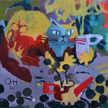 Original Abstract Animal Paintings by Olena Hnatiuk