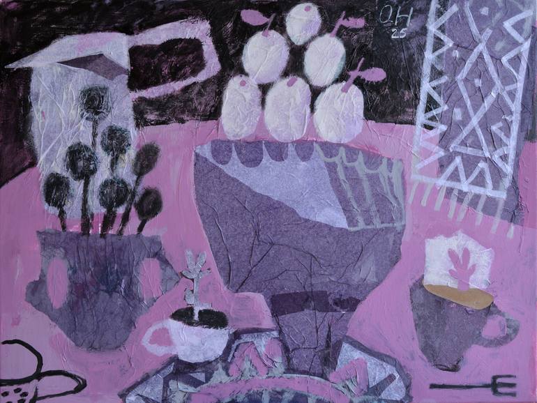 Original Abstract Still Life Paintings by Olena Hnatiuk