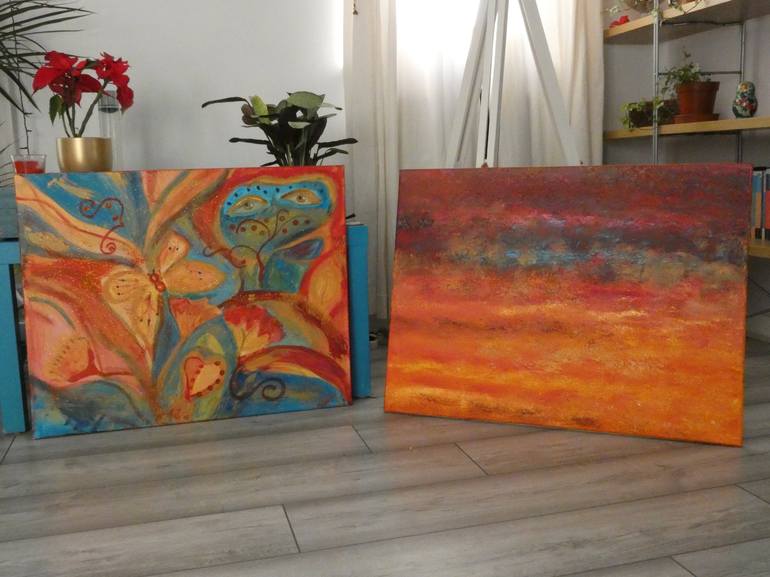 Original Abstract Painting by Laura Bernardeschi