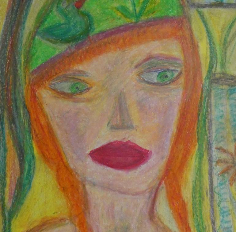 Original Art Deco Women Drawing by Laura Bernardeschi Nelson