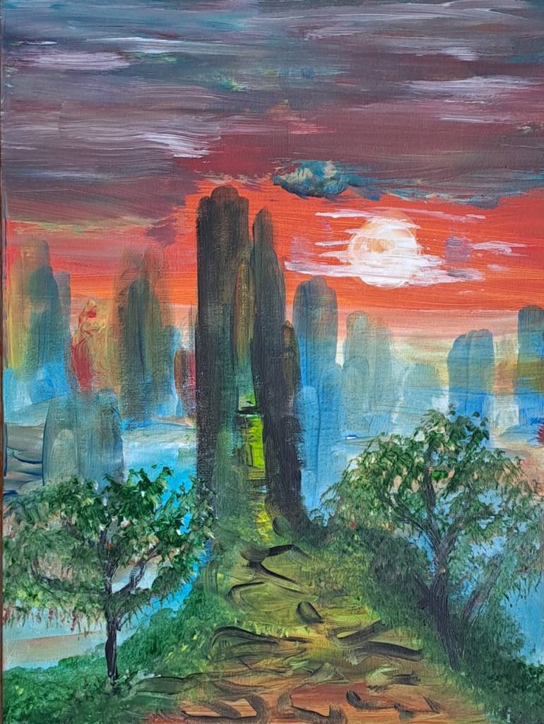 Print of Abstract Landscape Paintings by Laura B  Nelson