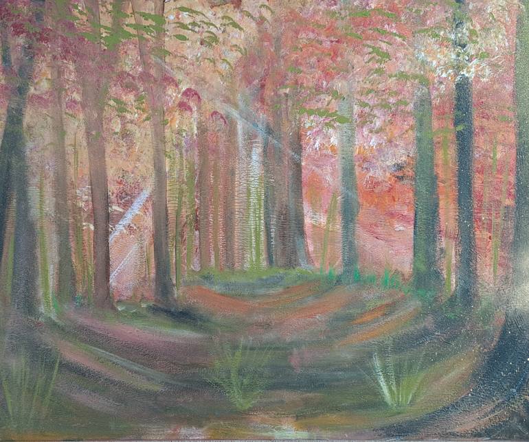 Original Abstract Landscape Painting by Laura Bernardeschi Bernardeschi Nelson