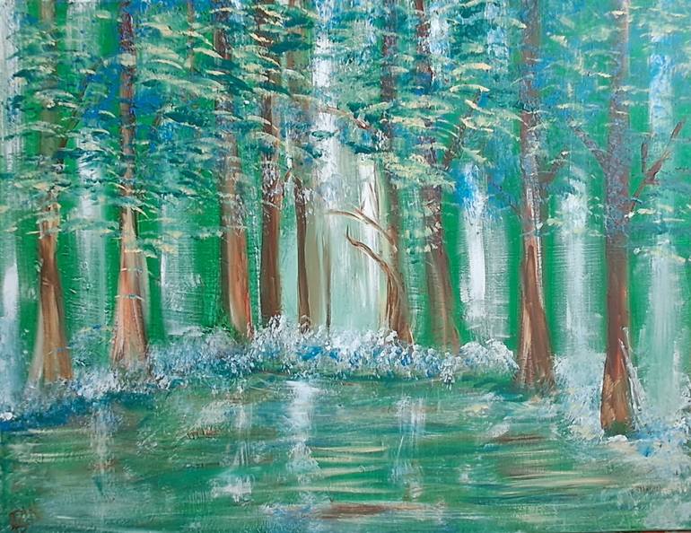 Print of Abstract Landscape Paintings by Laura B Nelson
