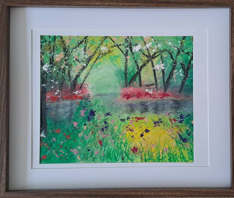 Original Abstract Expressionism Nature Painting by Laura Bernardeschi Bernardeschi Nelson