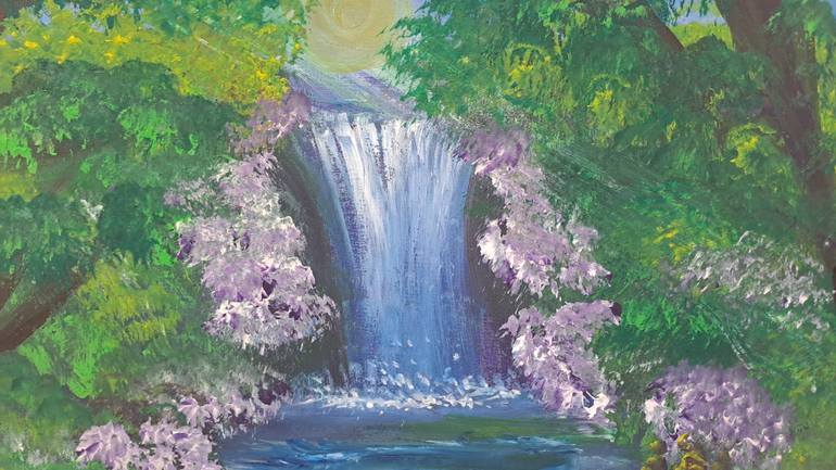 Original Abstract Expressionism Nature Painting by Laura Bernardeschi Bernardeschi Nelson