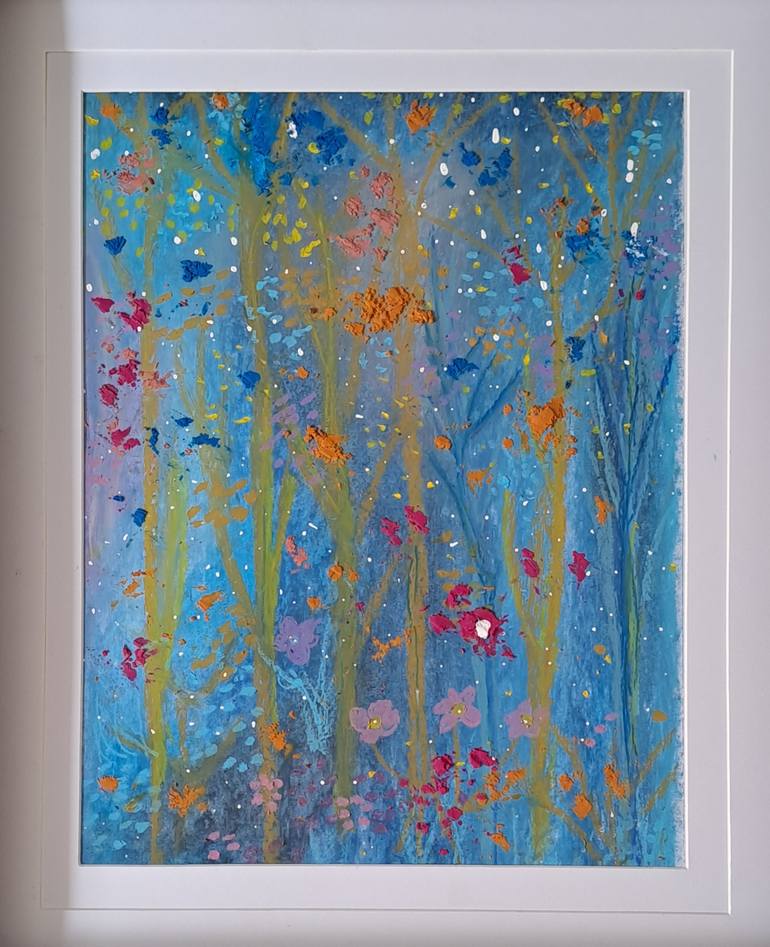 Original Abstract Expressionism Fantasy Painting by Laura Bernardeschi Bernardeschi Nelson