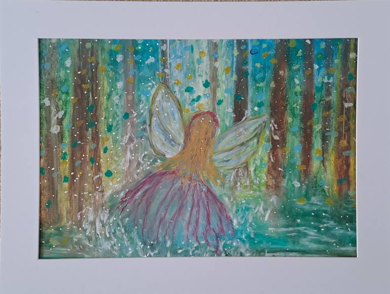Original Abstract Expressionism Fantasy Painting by Laura Bernardeschi Nelson