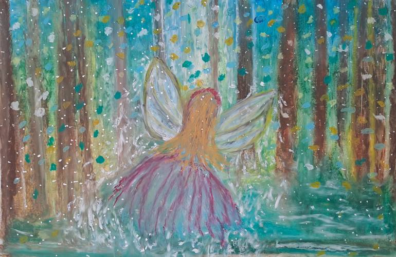 Original Abstract Expressionism Fantasy Painting by Laura Bernardeschi Nelson