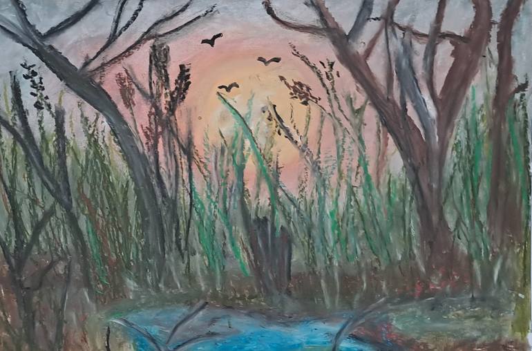 Original Figurative Landscape Painting by Laura Bernardeschi Bernardeschi Nelson