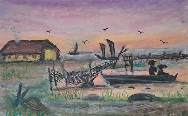 Original Figurative Landscape Painting by Laura Bernardeschi Nelson