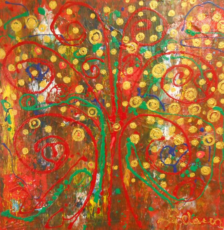 Tree of Love in Abstract Painting by Laura Bernardeschi | Saatchi Art