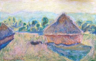 Claude Monet "Haystacks" reproduction. Copy. Impressionism thumb
