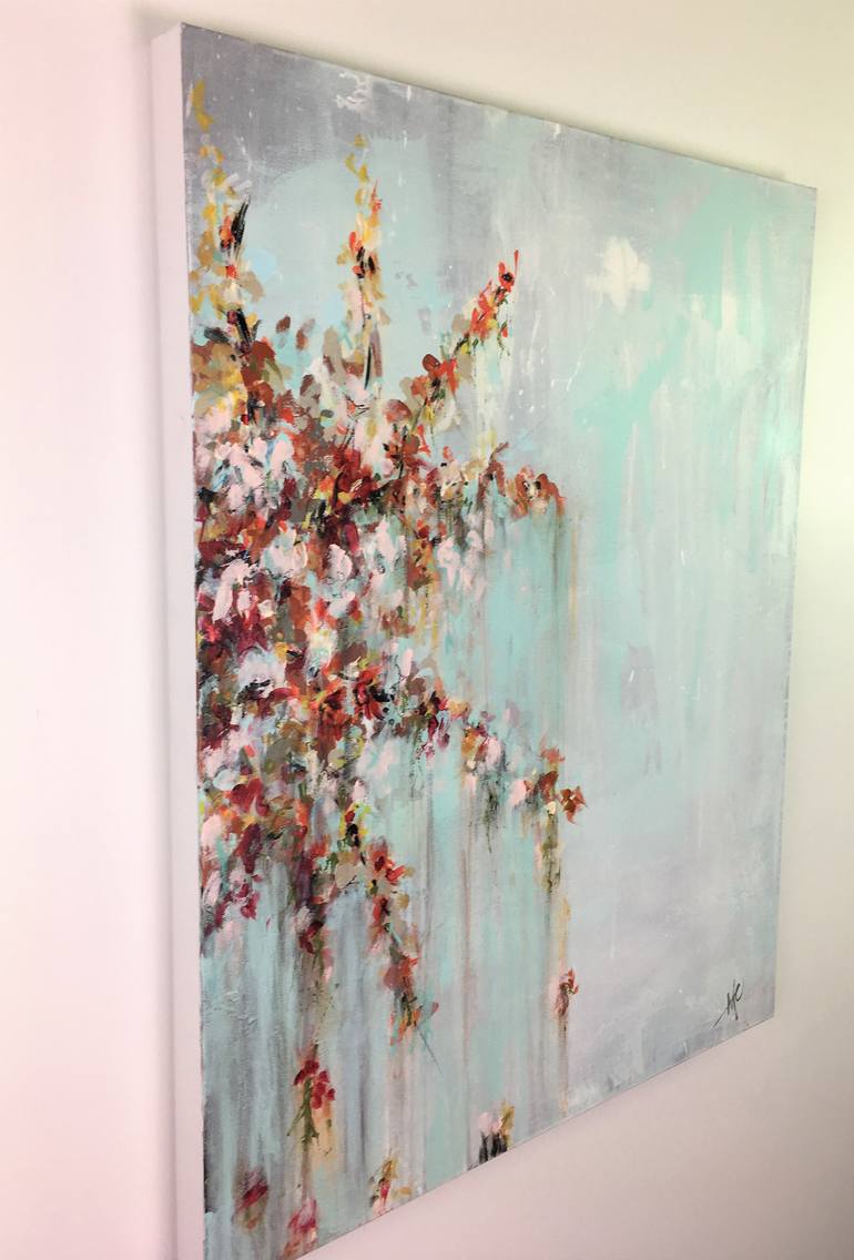 Original Abstract Floral Painting by Marcie Coltman