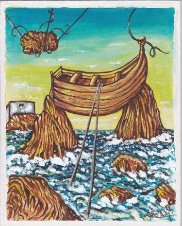 Print of Boat Paintings by Bruno Chiarenza