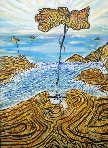 Print of Expressionism Beach Paintings by Bruno Chiarenza