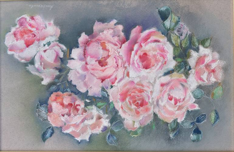 Original Fine Art Floral Painting by Anna Dubchak