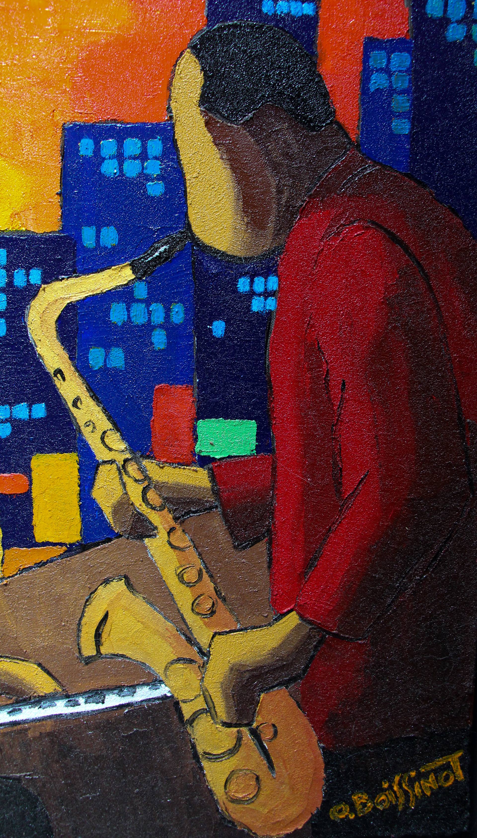 New York jazz club Painting by Olivier Boissinot | Saatchi Art