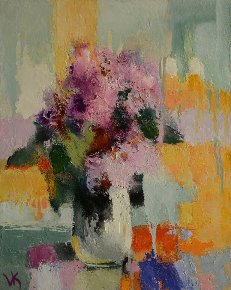 Lilac Painting by Volodymyr Kolesnyk | Saatchi Art