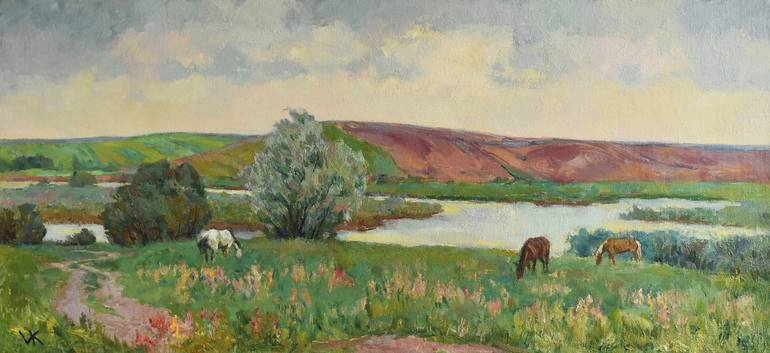Print of Impressionism Landscape Paintings by Volodymyr Kolesnyk