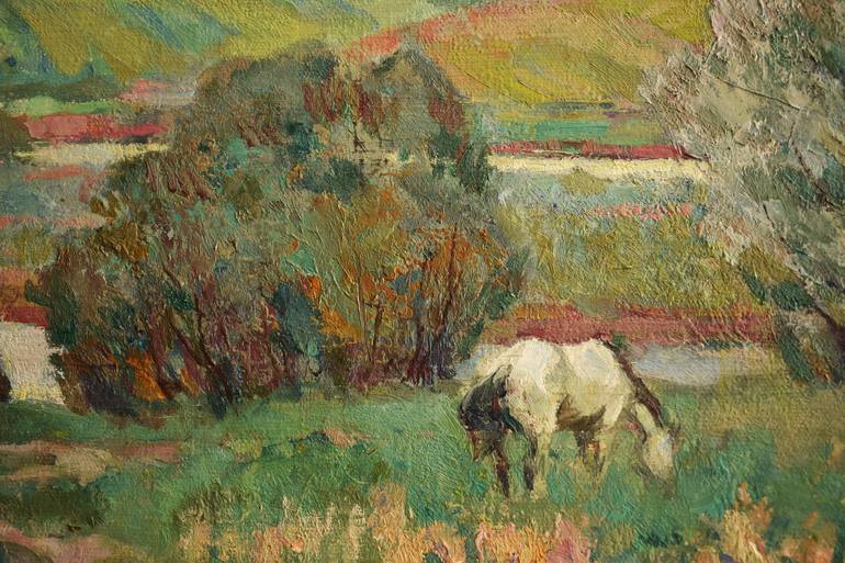 Original Impressionism Landscape Painting by Volodymyr Kolesnyk