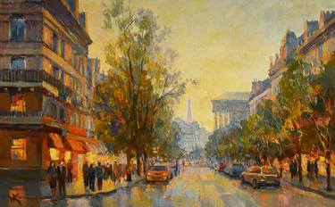 Original Impressionism Landscape Painting by Volodymyr Kolesnyk