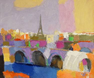 Original Abstract Expressionism Landscape Painting by Volodymyr Kolesnyk