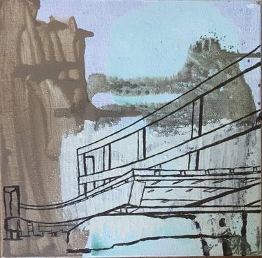 Original Abstract Architecture Paintings by Lisbeth Parisius