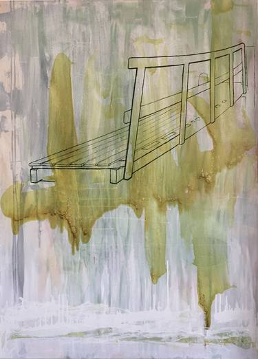 Original Abstract Architecture Paintings by Lisbeth Parisius