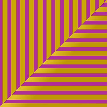 Diagonale yellow and purple - Limited Edition of 1 thumb