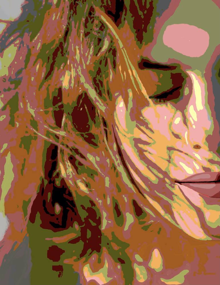 Original Abstract Expressionism Portrait Mixed Media by Wolf Thiele
