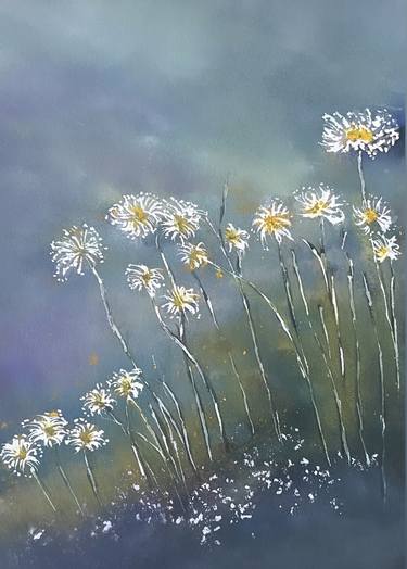 Original Impressionism Floral Painting by Karina Mosser